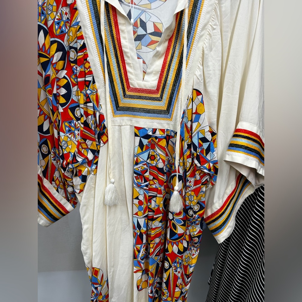 Tory Burch Multicolor Geometric Maxi Dress - Picture 2 of 9